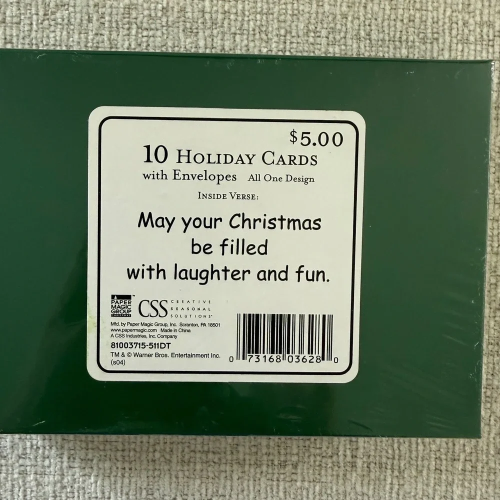 Vtg Sealed‎ Looney Tunes Christmas Cards Boxed W/Envelopes Bugs Daffy Set of 10